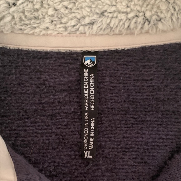 Kuhl Sweater Sz XL Skiing Gorpcore Winter Weather Sherpa 1/4 Zip EUC - Picture 9 of 14